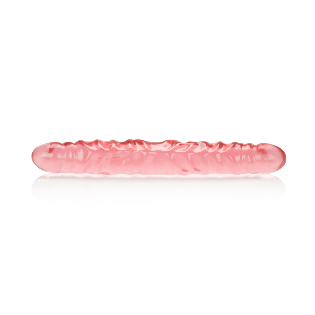 Translucence 12 Inches Veined Double Dong - Pink