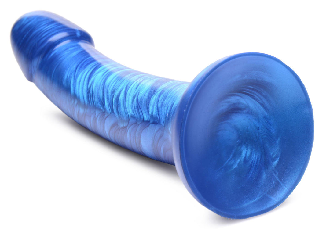 G-Tastic 7 Inch Metallic Silicone Dildo - Blue