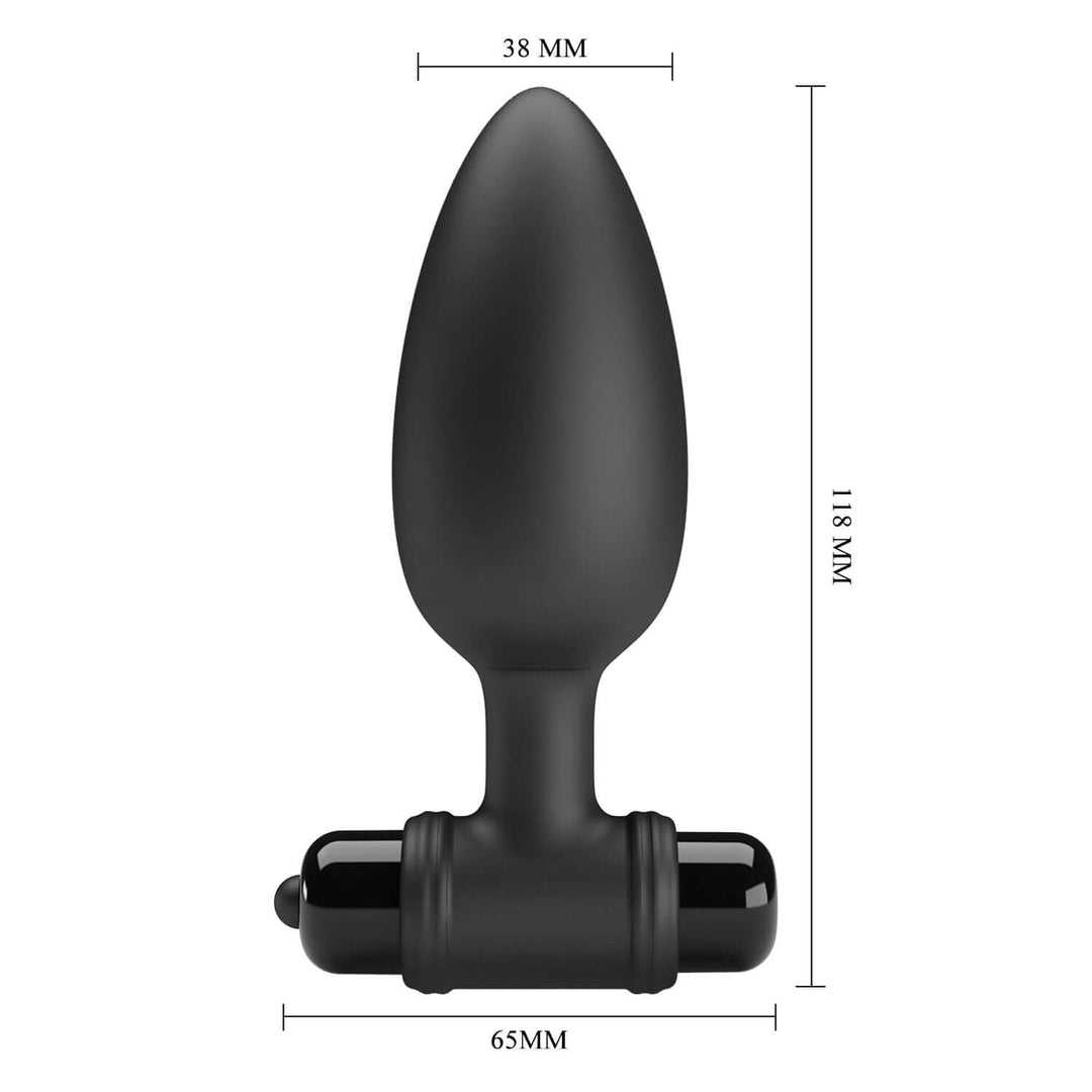 Pretty Love Vibra Butt Plug II - Black