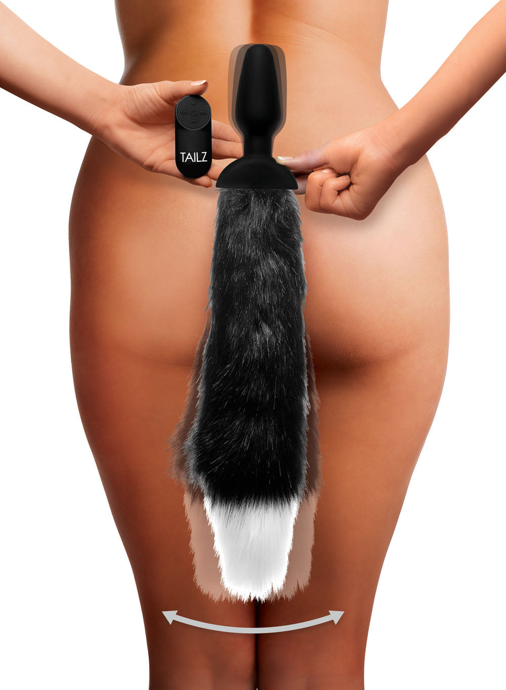 Waggerz Moving and Vibrating Fox Tail Anal Plug