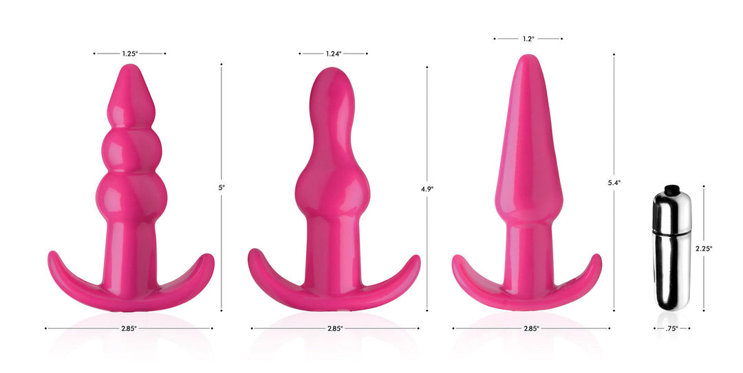 Thrill Trio Anal Plug Set - Pink