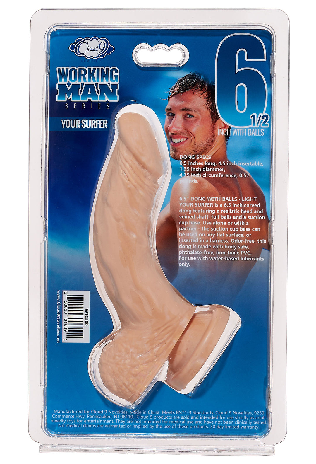 Cloud 9 Working Man 6.5 Inch With Balls - Your   Surfer - Light