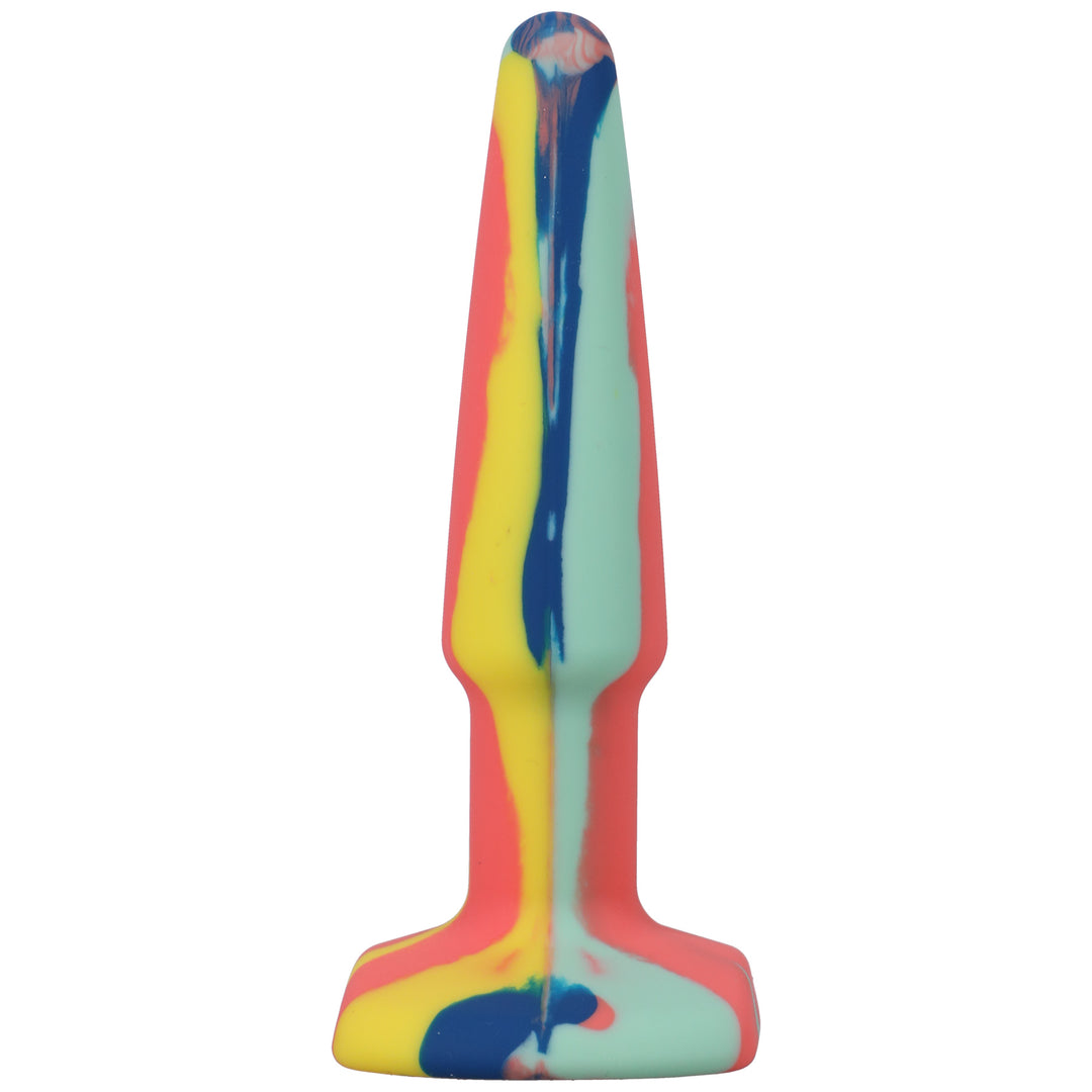 A-Play Groovy Silicone Anal Plug 4 Inch - Sunrise