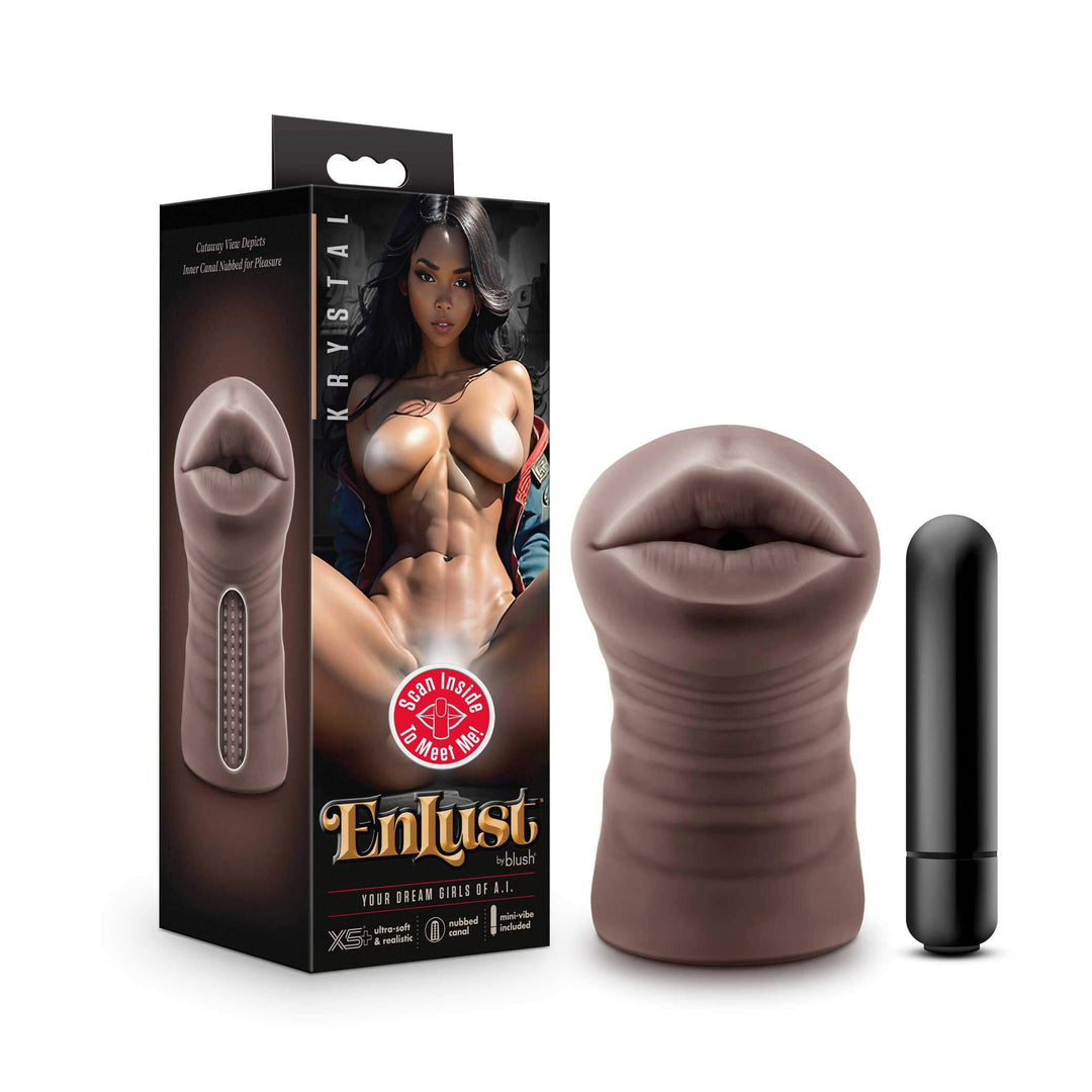 Enlust - Krystal - Vibrating Stroker - Brown