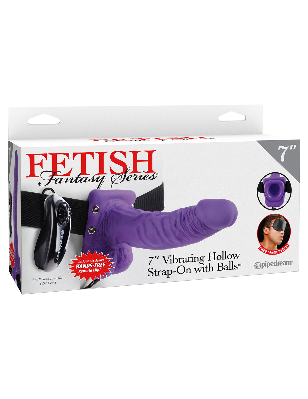 Fetish Fantasy Series 7-Inch Vibrating Hollow Strap-on With Balls