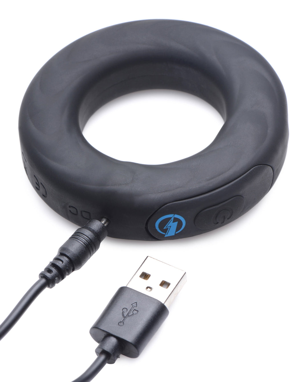 E-Stim Pro Silicone Cock Ring With Remote - Black