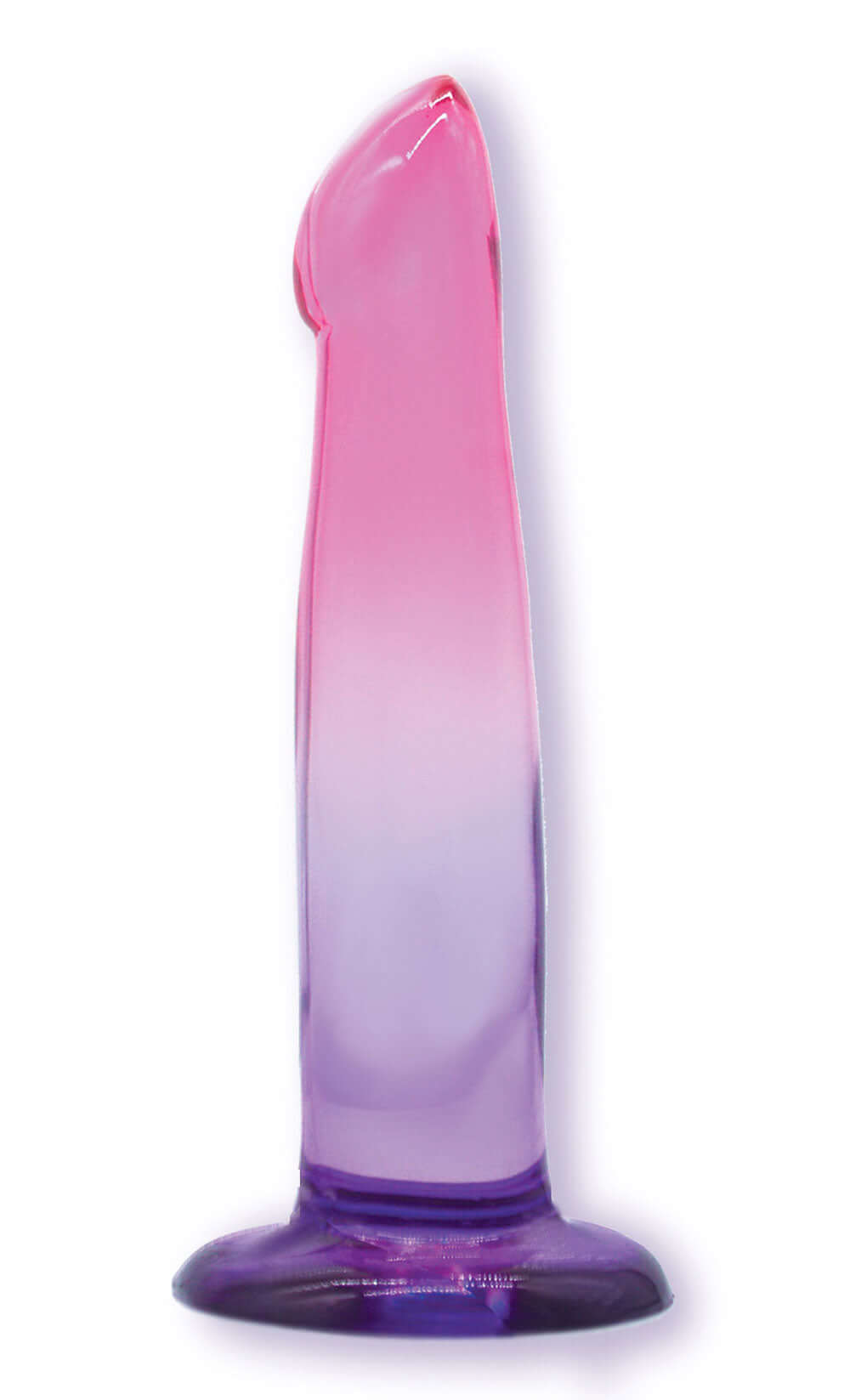 Shades, 6.25" G-Spot Jelly Tpr Gradient Dong - Pink and Purple