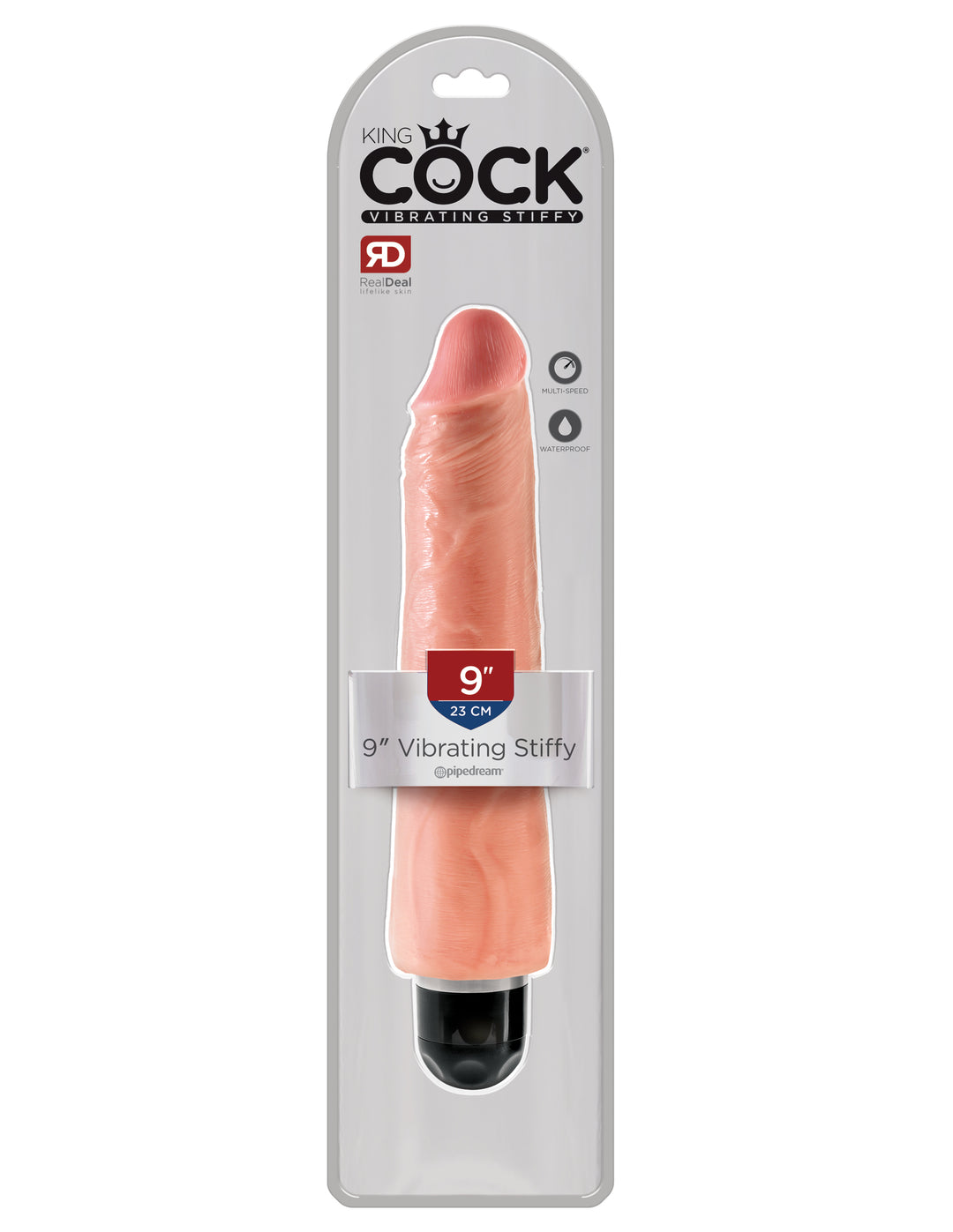 King Cock 9 Inch Vibrating Stiffy Flesh