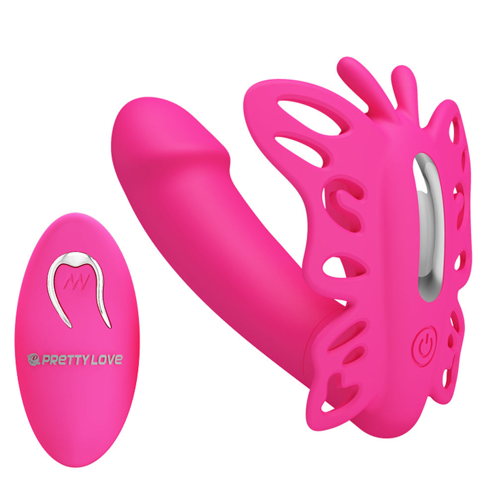 Pretty Love Katherine Wearable Butterfly Vibrator  - Fuchsia