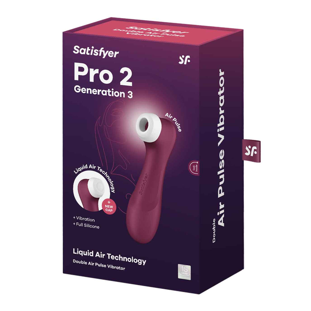 Satisfyer Pro 2 Generation 3 Liquid Air Technology - Red Wine