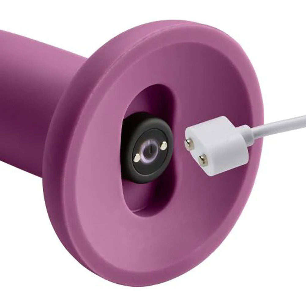 Ergo Super Flexi IV Dong Soft and Flexible Liquid  Silicone With Vibrator - Plum