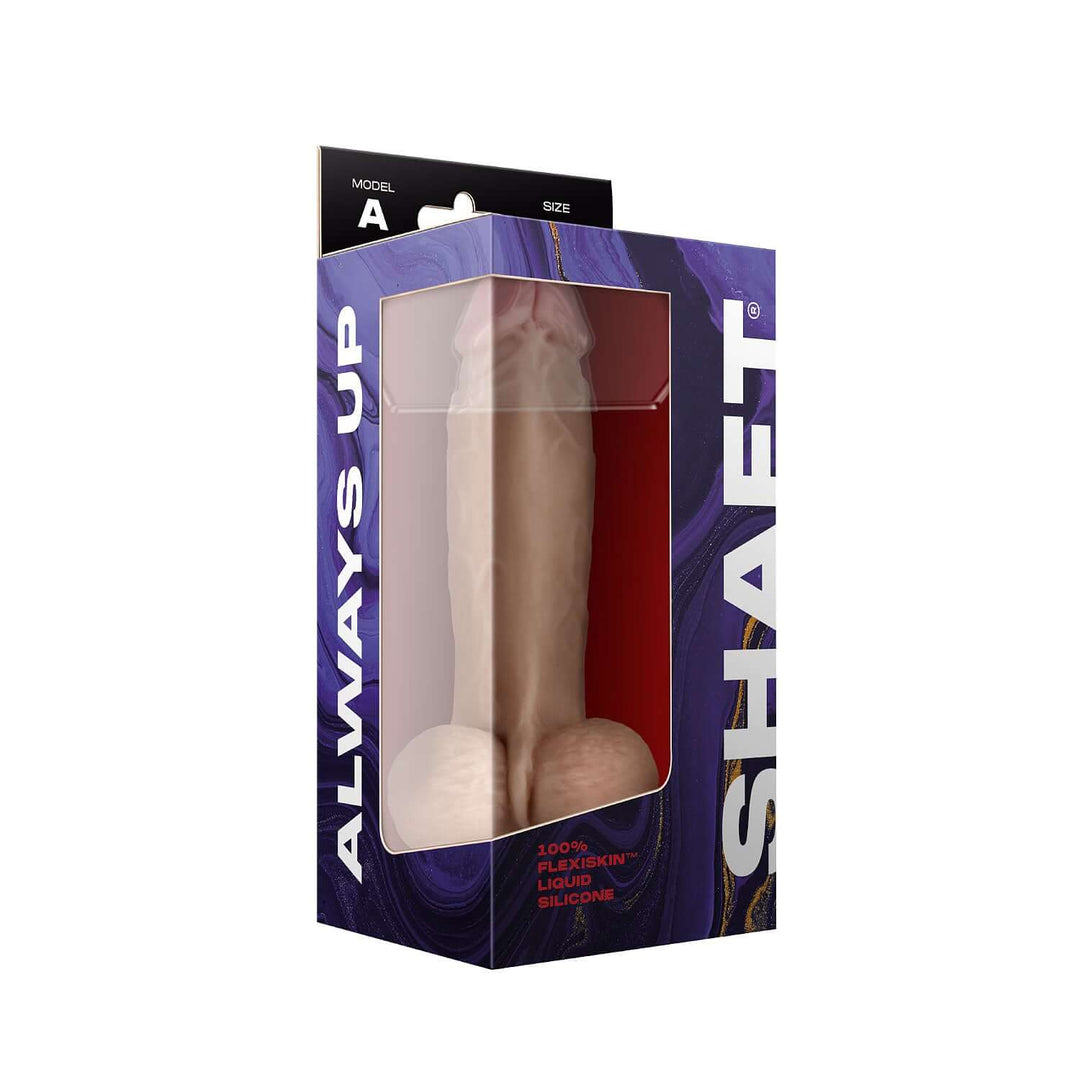 Shaft - Model a 8.5 Inch Liquid Silicone Dong With Balls - Pine