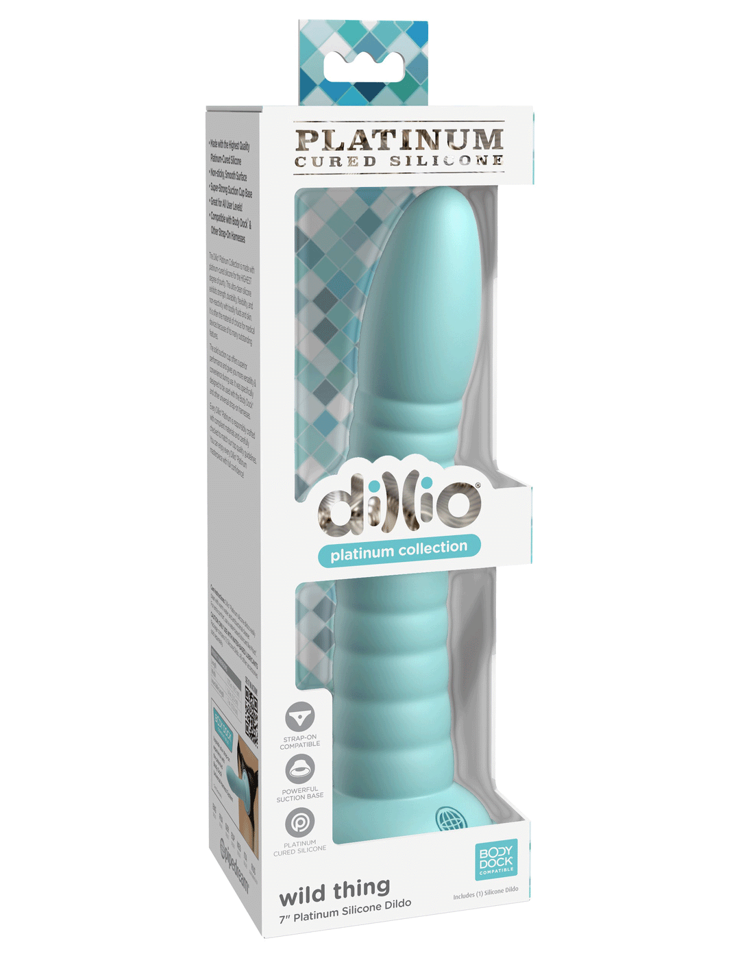 Dillio Platinum - Wild Thing 7 Inch Dildo - Teal