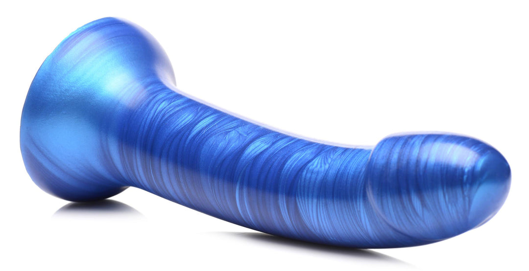 G-Tastic 7 Inch Metallic Silicone Dildo - Blue