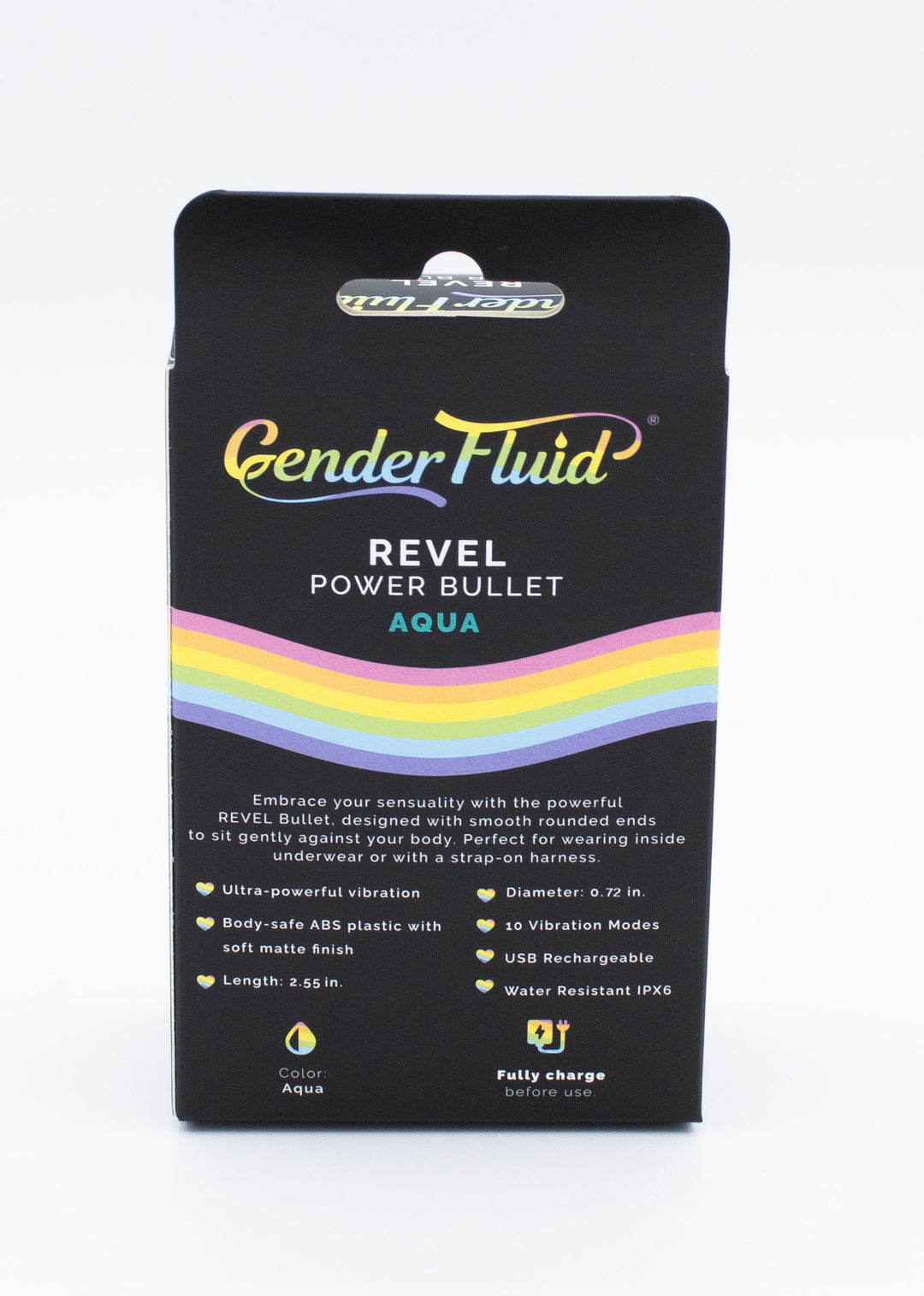 Gender Fluid Revel Power Bullet - Aqua Blue