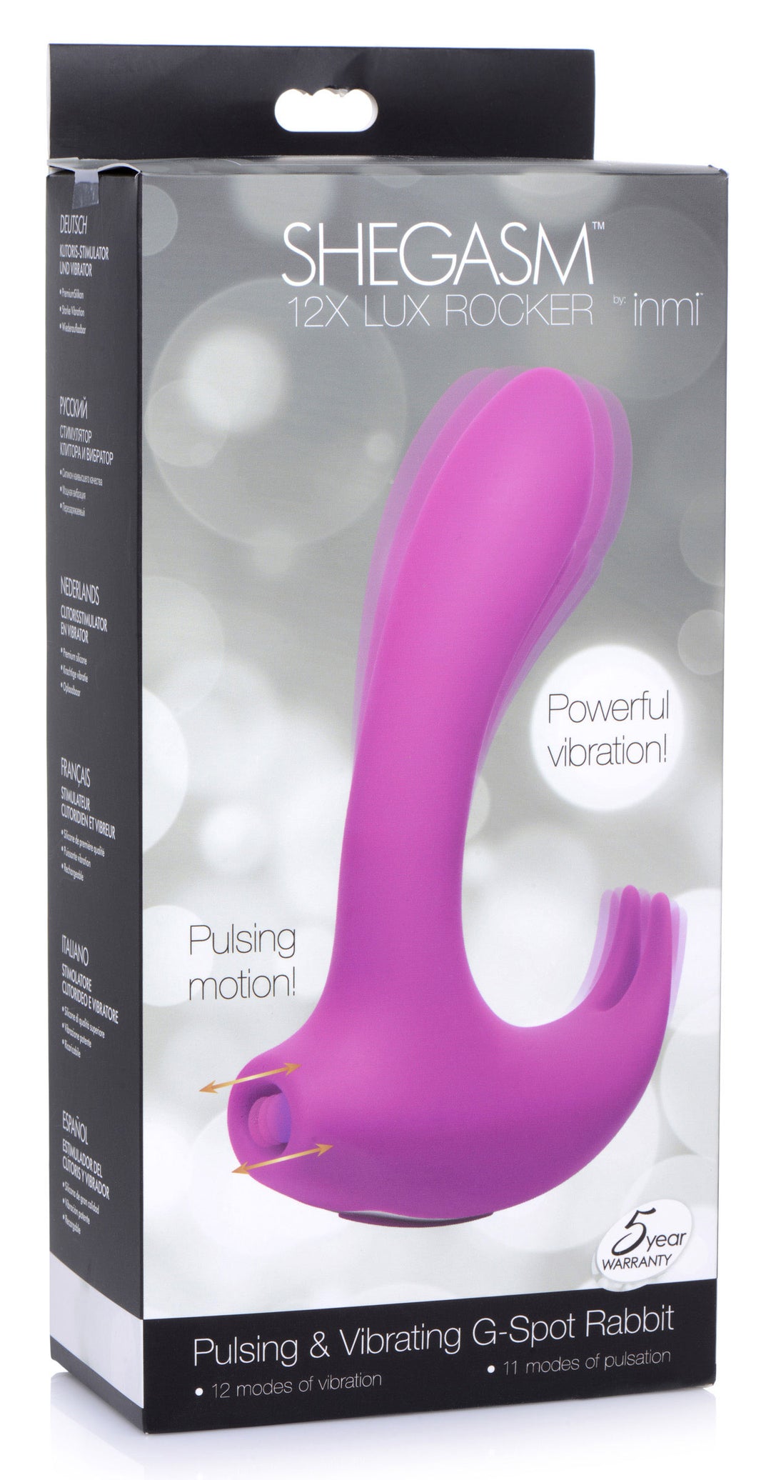 12x Lux Rocker Pulsing and Vibrating G-Spot Rabbit - Pink