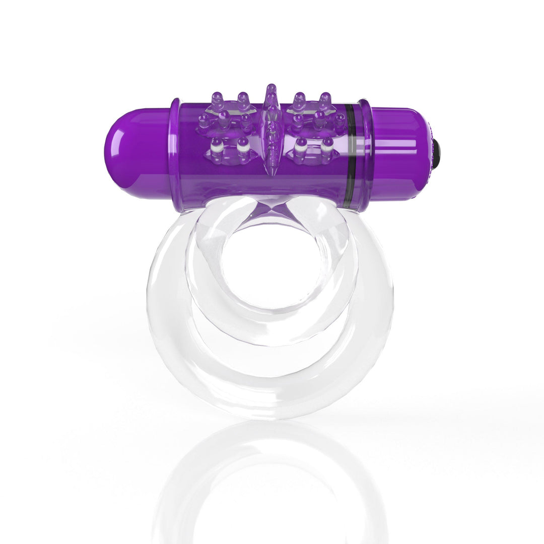 Screaming O 4b - Double O Super Powered Vibrating  Double Ring - Grape