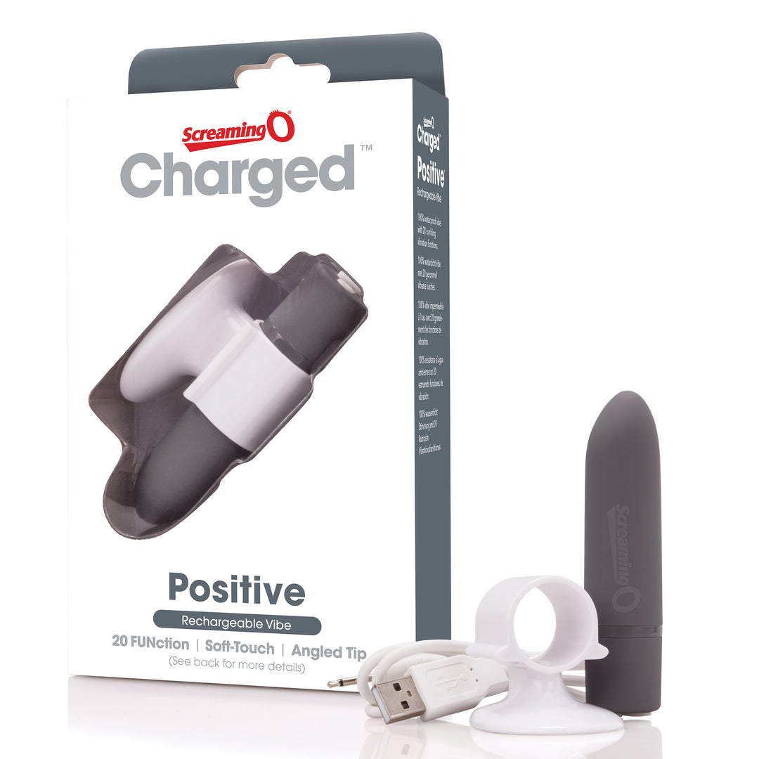 Charged Positive Rechargeable Vibe - Grey