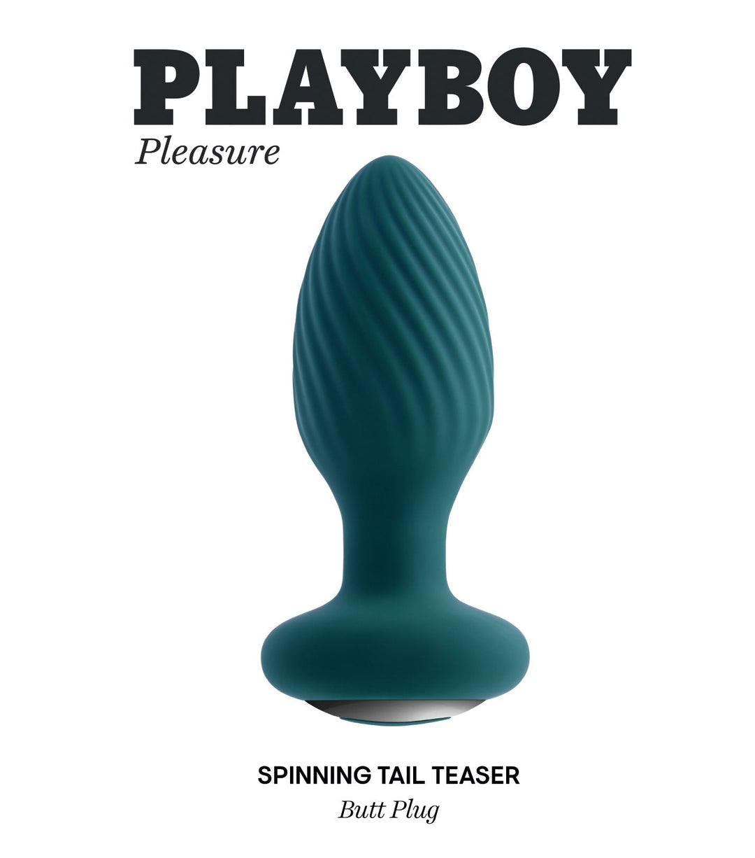 Playboy Pleasure - Spinning Tail Teaser -  Butt Plug - Deep Teal