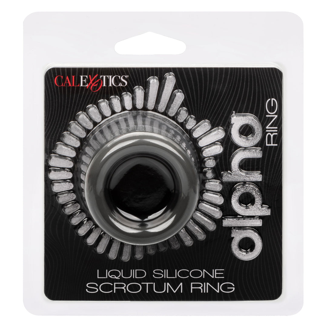 Alpha Liquid Silicone Scrotum Ring - Gray Gray