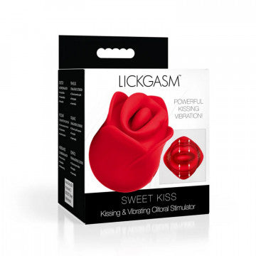 Sweet Kiss Kissing & Vibrating Clitoral Stimulator - Red