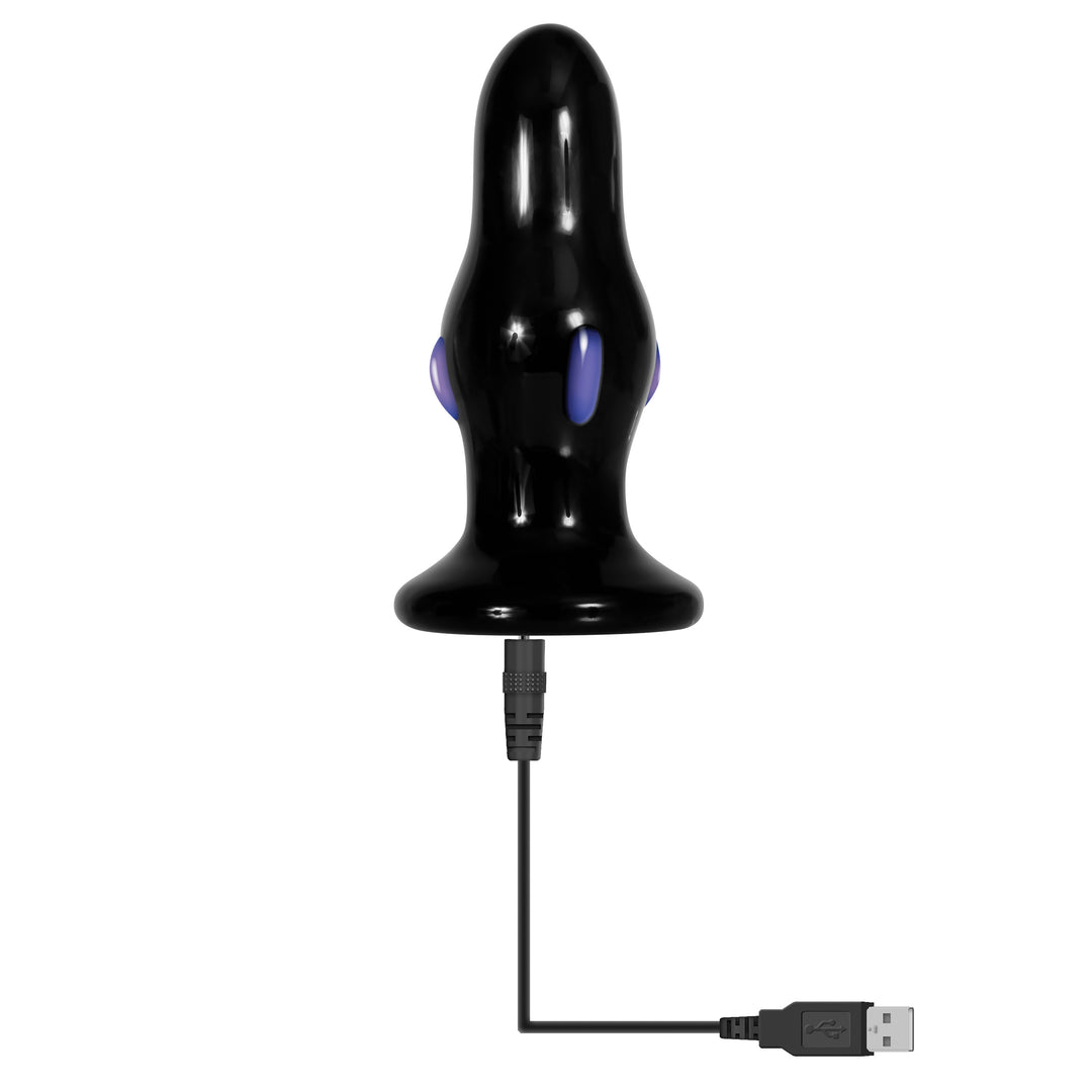 Rear Rocker Vibrating Glass Anal Plug