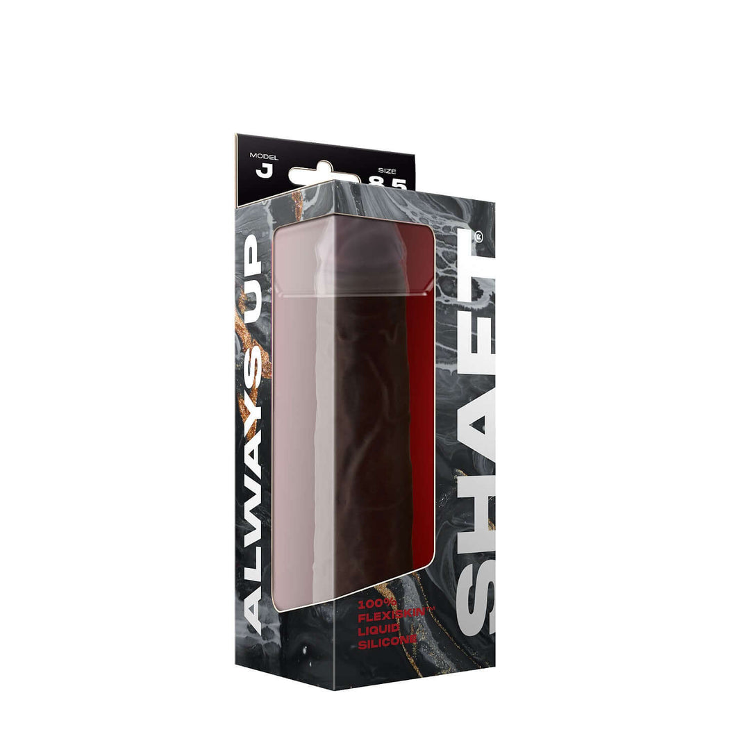 Shaft - Model J 8.5 Inch Liquid Silicone Dong - Mahogany