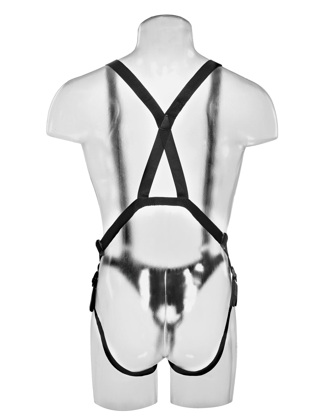 King Cock 10 Inch Hollow Strap-on Suspender  System - Flesh