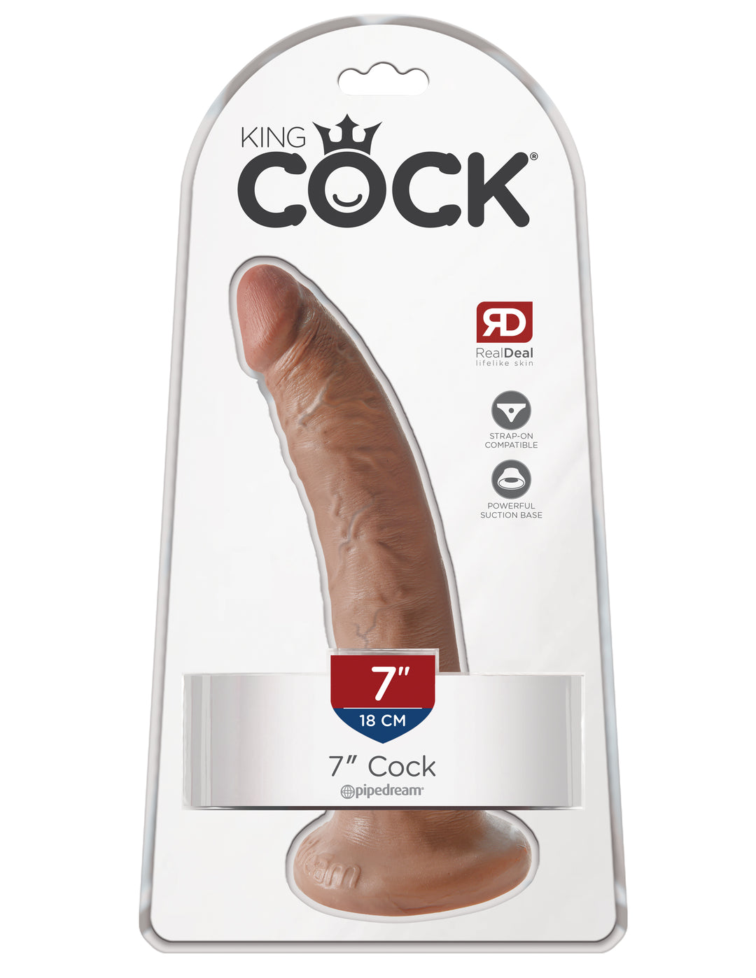 King Cock  7 Inch Cock - Tan