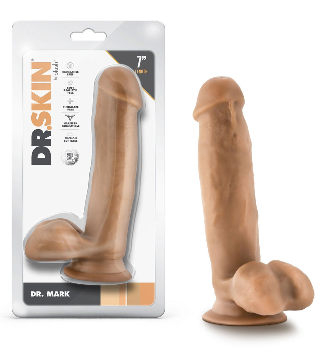 Dr. Skin - Dr. Mark - 7 Inch Dildo With Balls -  Tan