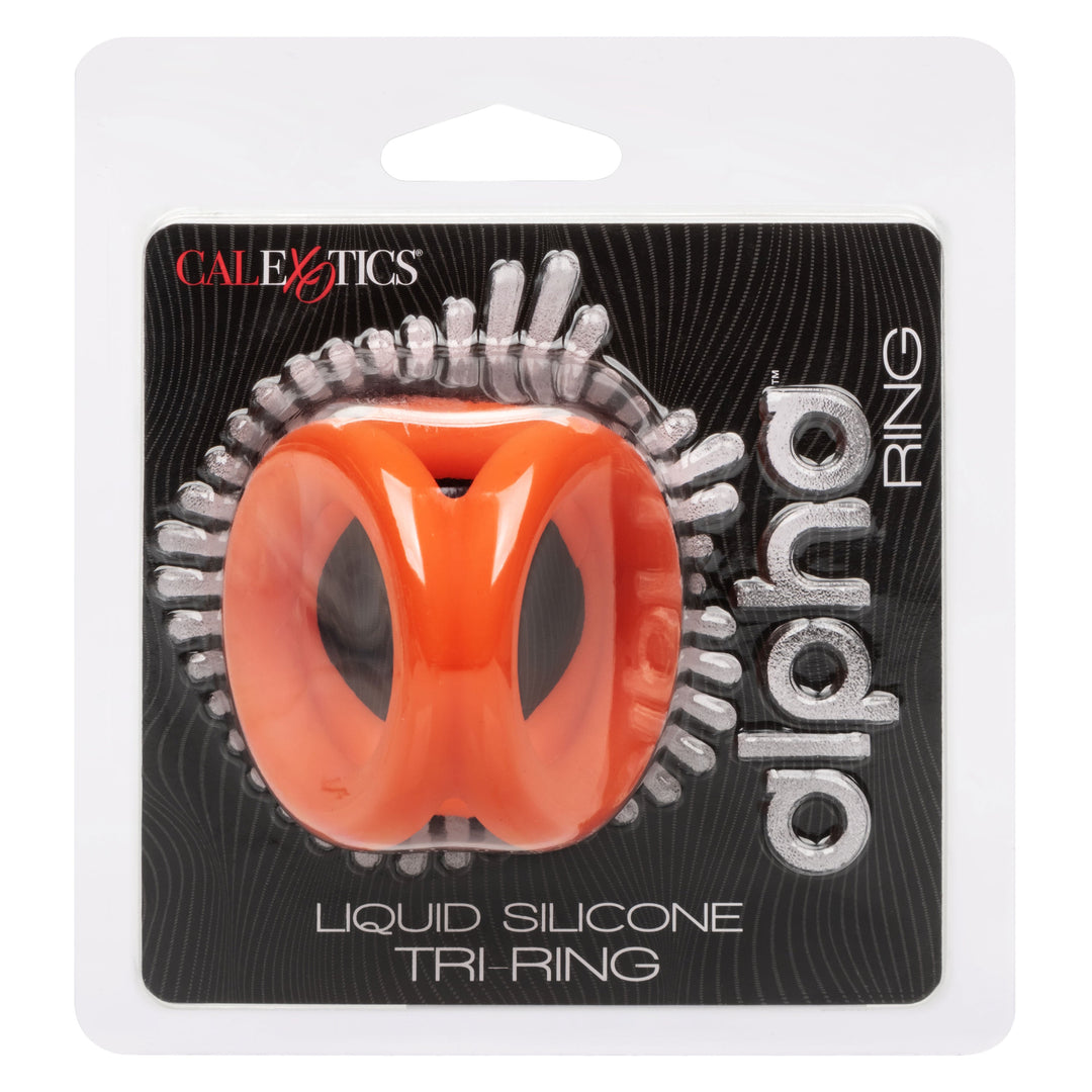 Alpha Liquid Silicone Tri-Ring - Orange  Orange