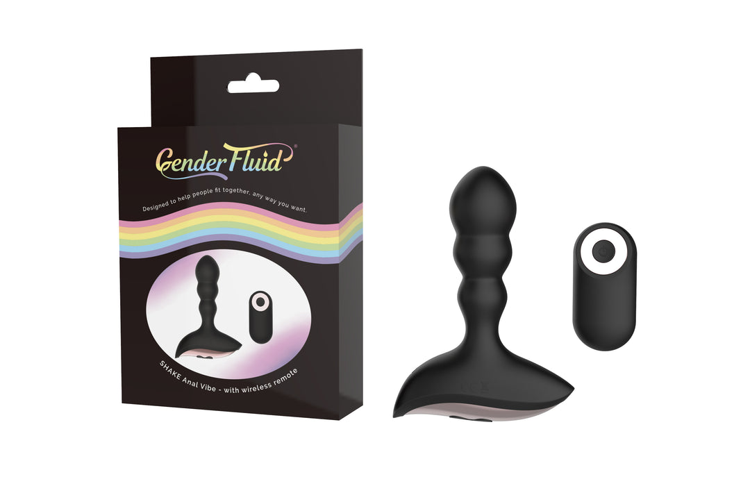 Gender Fluid Shake Anal Vibe - Black