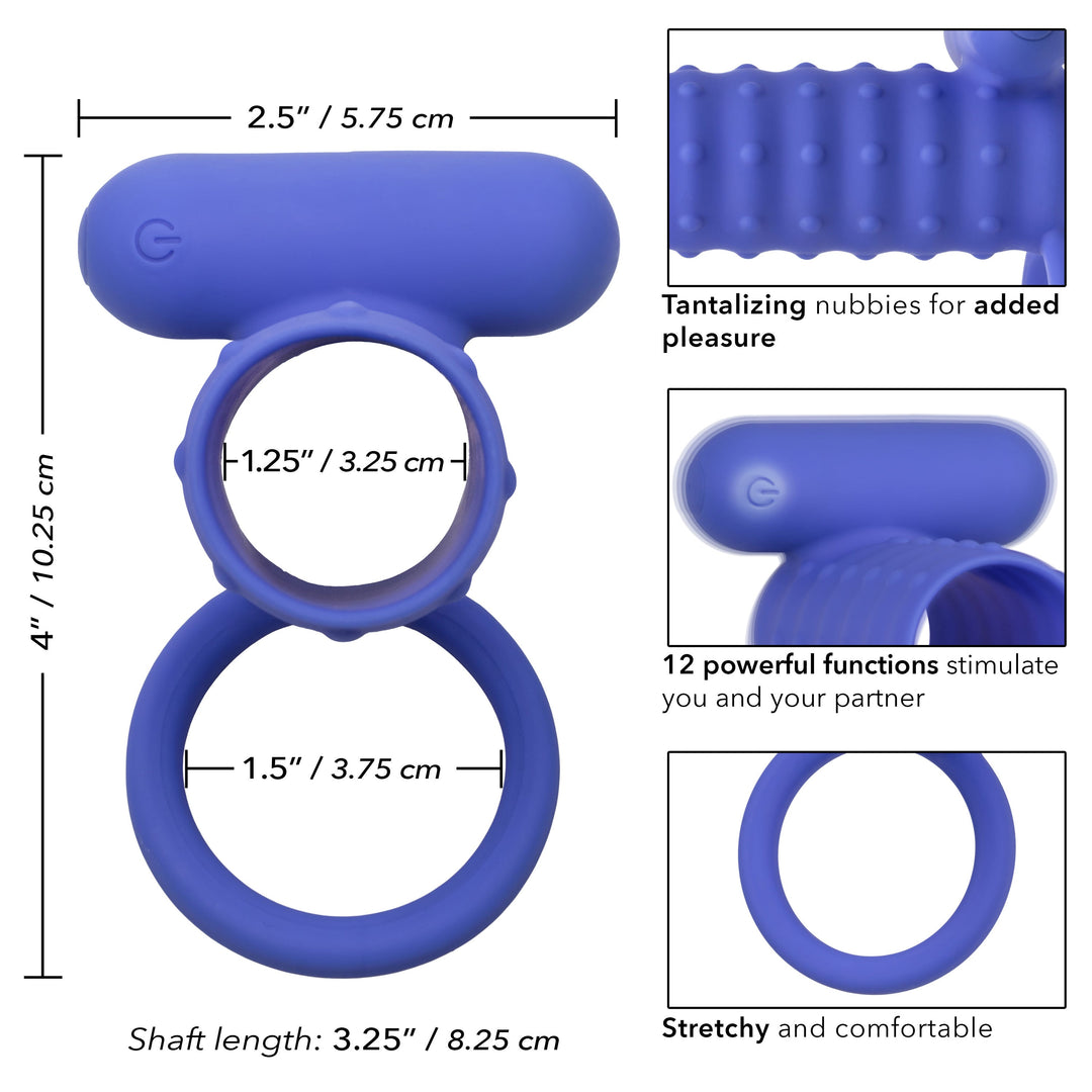 Silicone Rechargeable Endless Desires Enhancer -  Blue