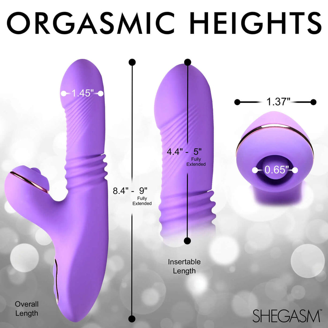 Pro-Thrust Max 14x Thrusting and Pulsing Silicone  Rabbit - Purple