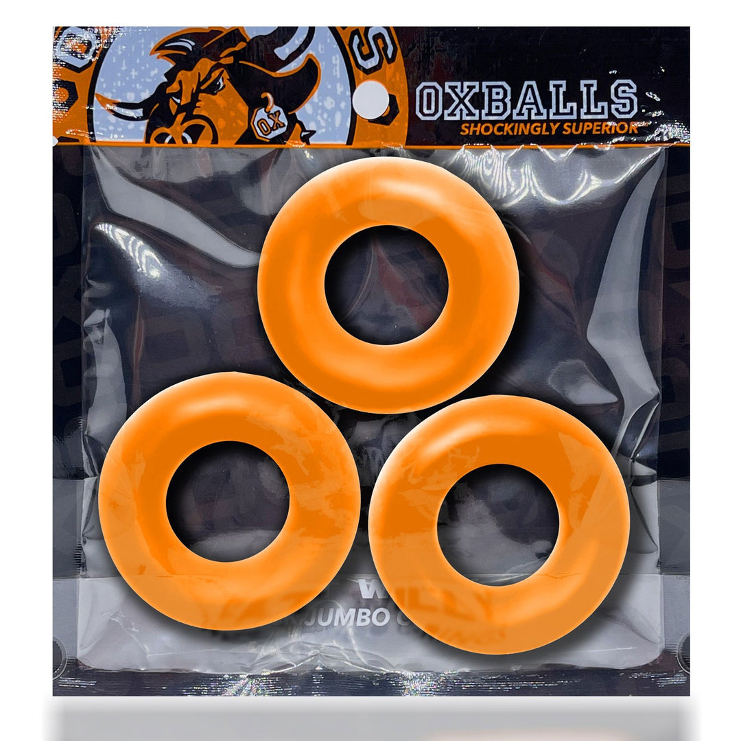 Fat Willy 3-Pack Jumbo Cockring - Orange