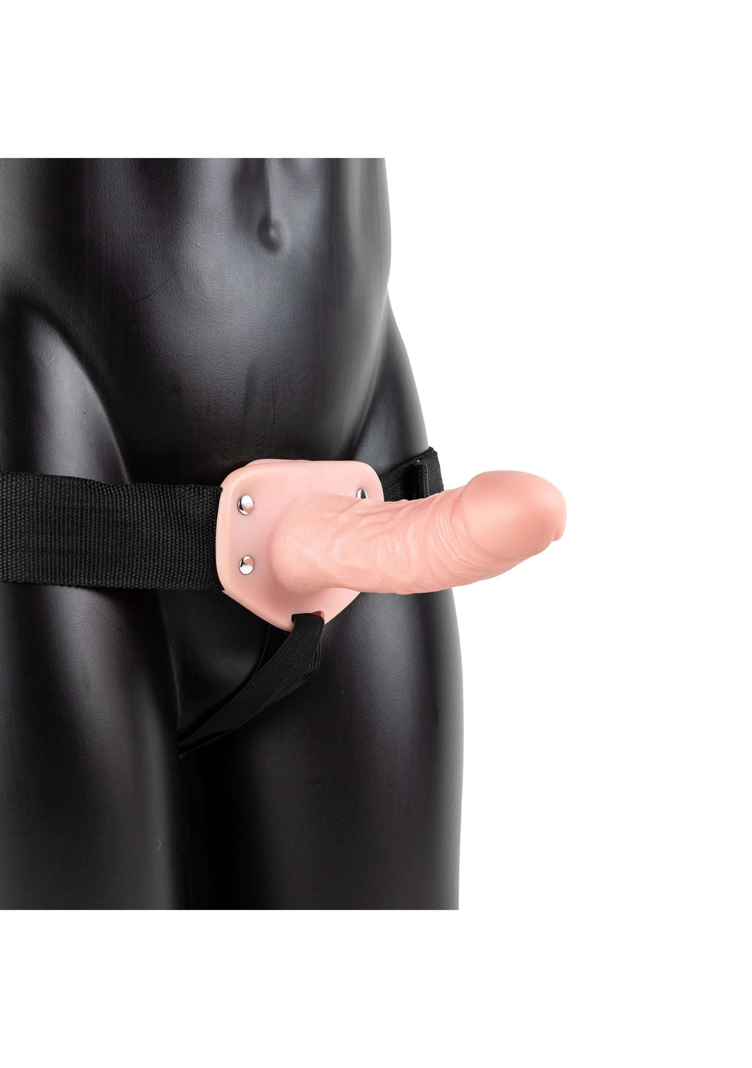 Vibrating Hollow Strapon Without Balls 6 Inch - Balls 6 Inch - Flesh