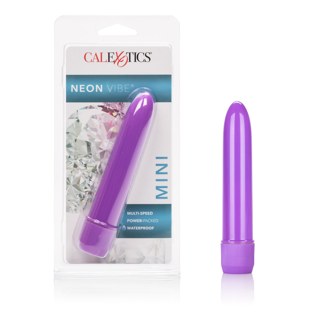 Mini Neon Multi-Speed Vibe 4.5 Inches - Purple