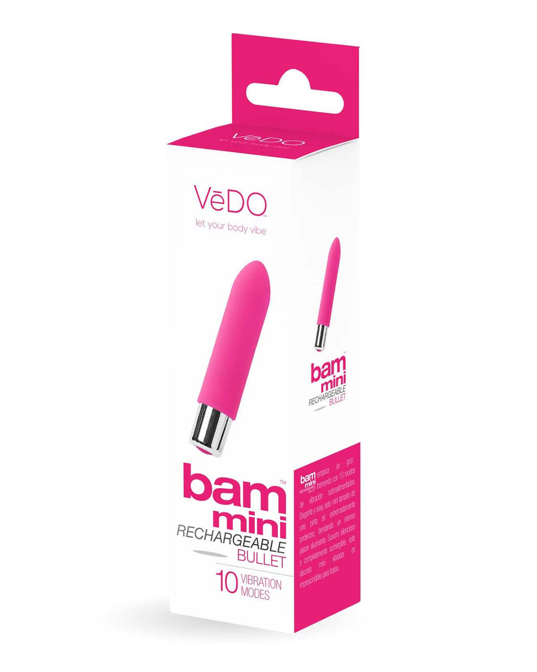 Bam Mini Rechargeable Bullet Vibe - Foxy Pink