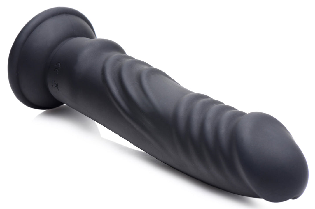 E-Stim and Vibrating Dildo With Remote - Black