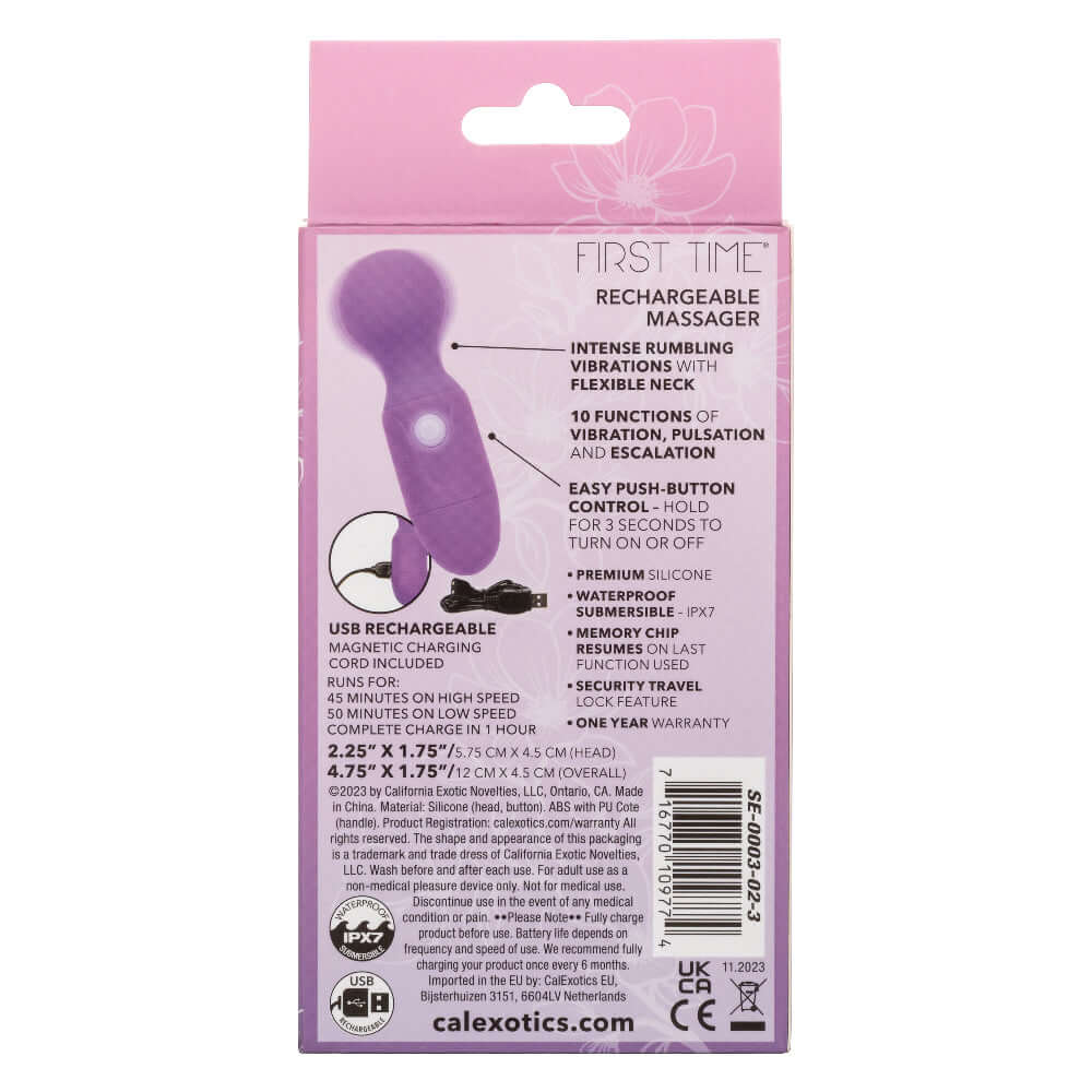 First Time Rechargeable Massager - Purple