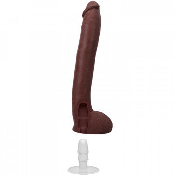 Signature Cocks Hollywood Cash 11" Cock With Removable Vac-U-Lock Suction Cup - Chocolate