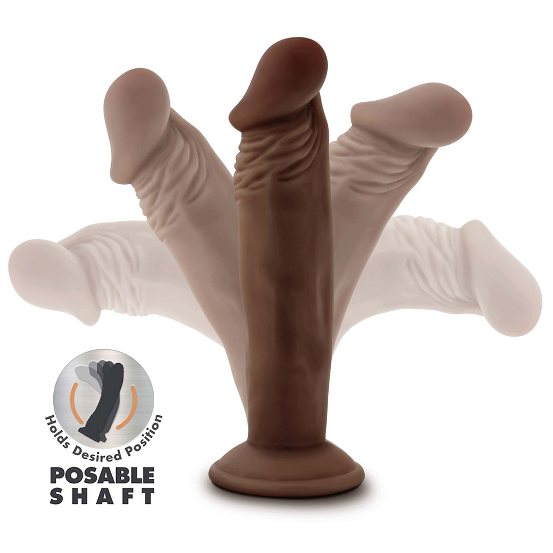 Dr. Skin Plus - 6 Inch Posable Dildo - Chocolate