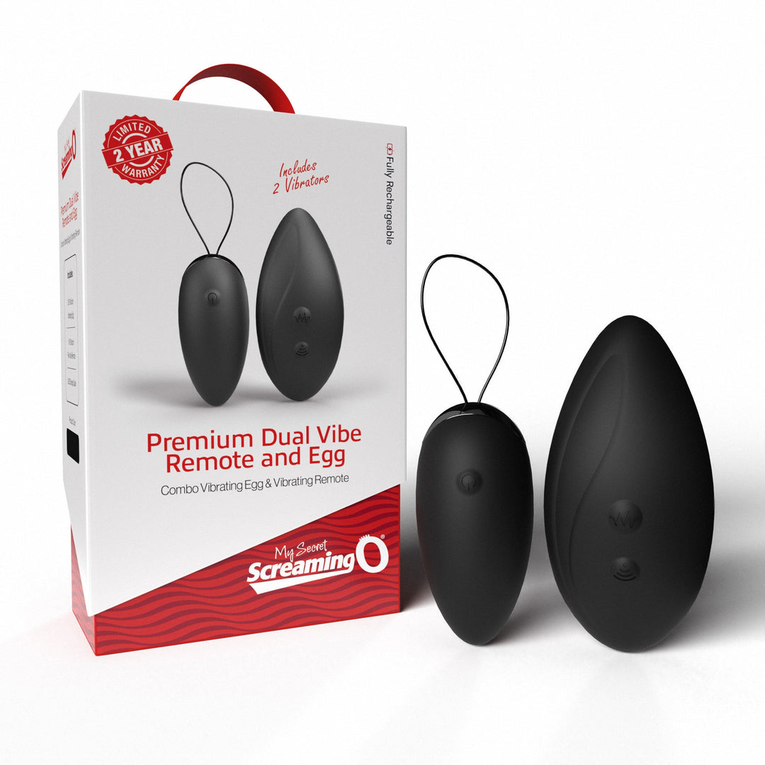 Premium Dual Vibe Remote and Egg - Black