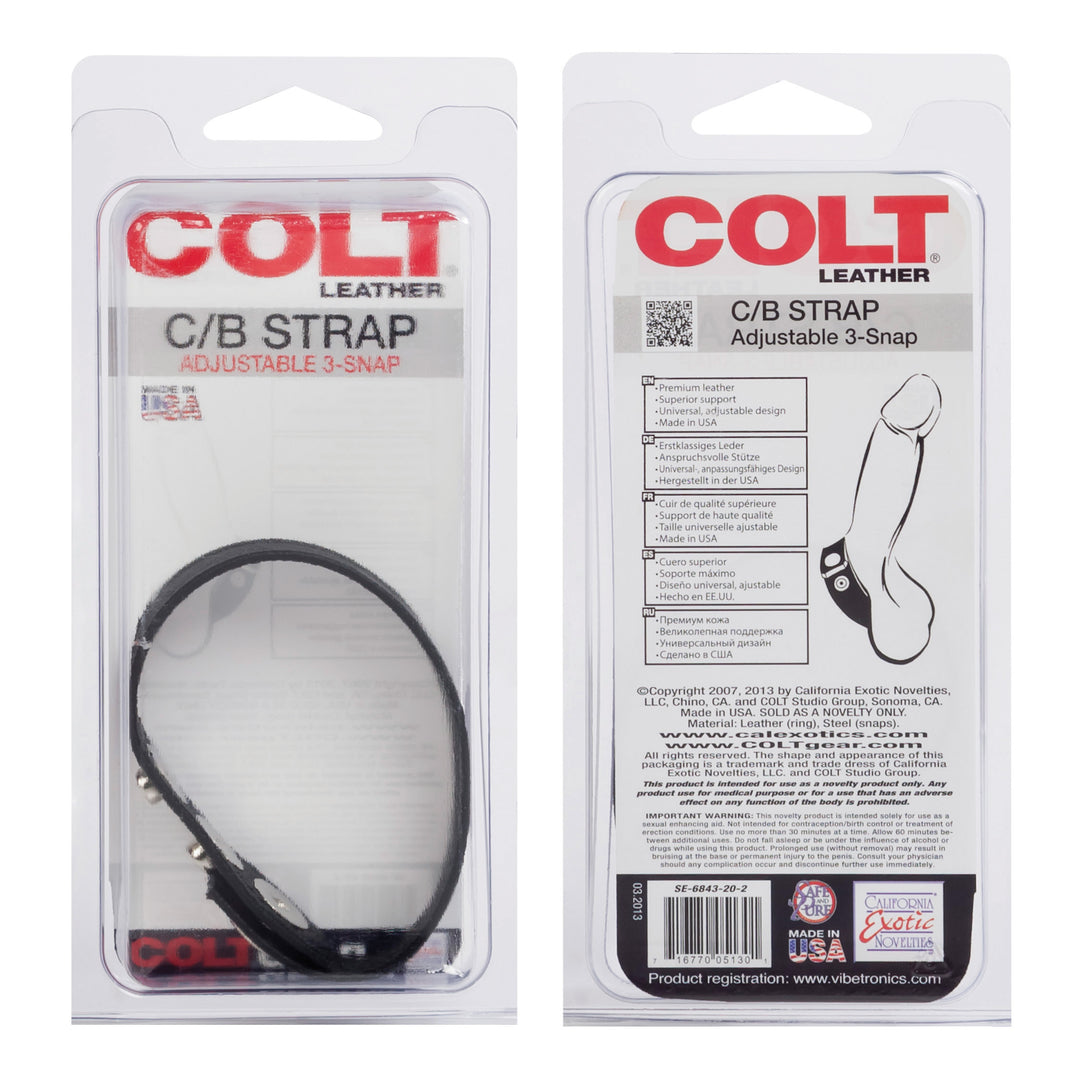 Colt Adjustable 3 Snap Leather