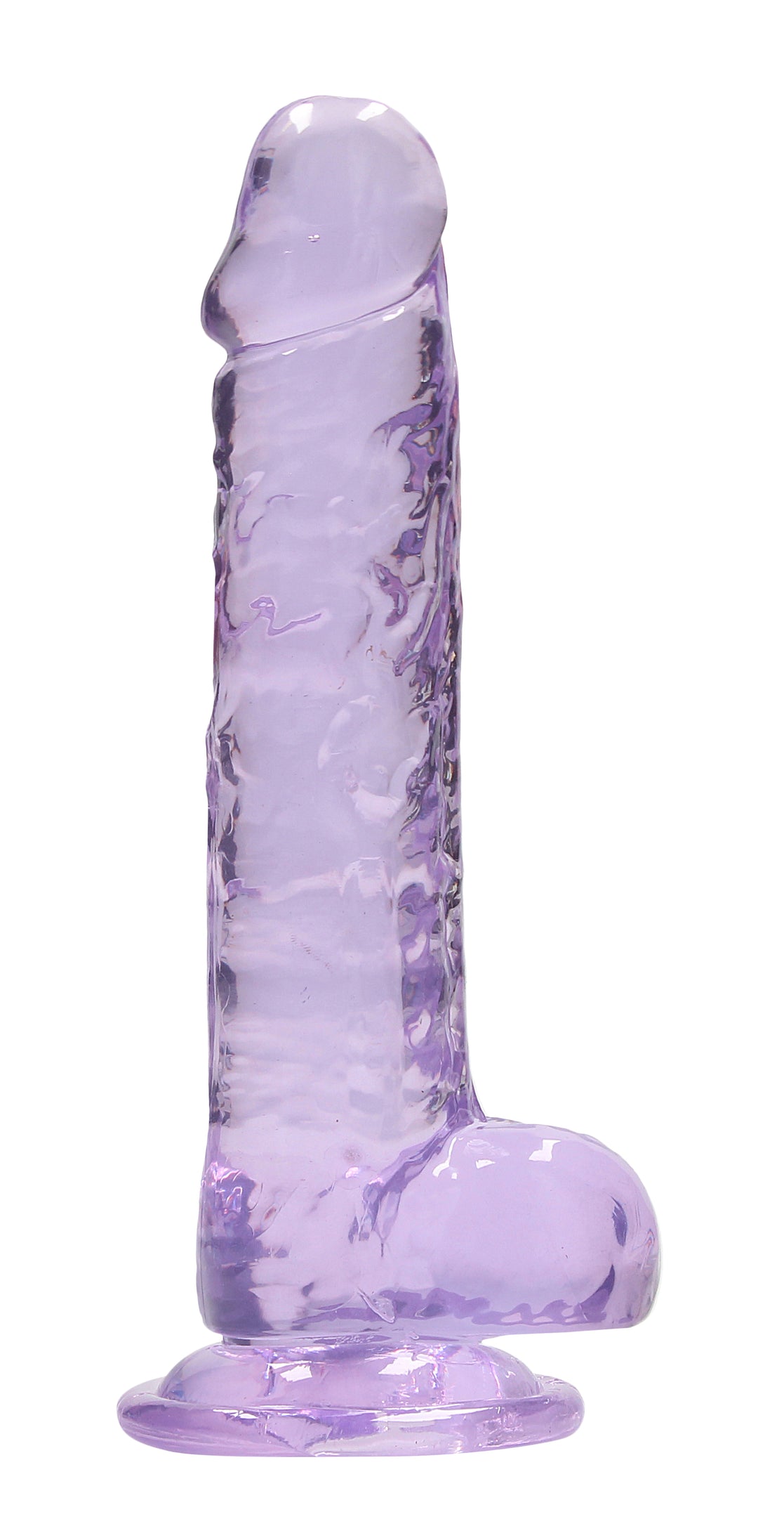 7 Inch Realistic Dildo With Balls - Purple