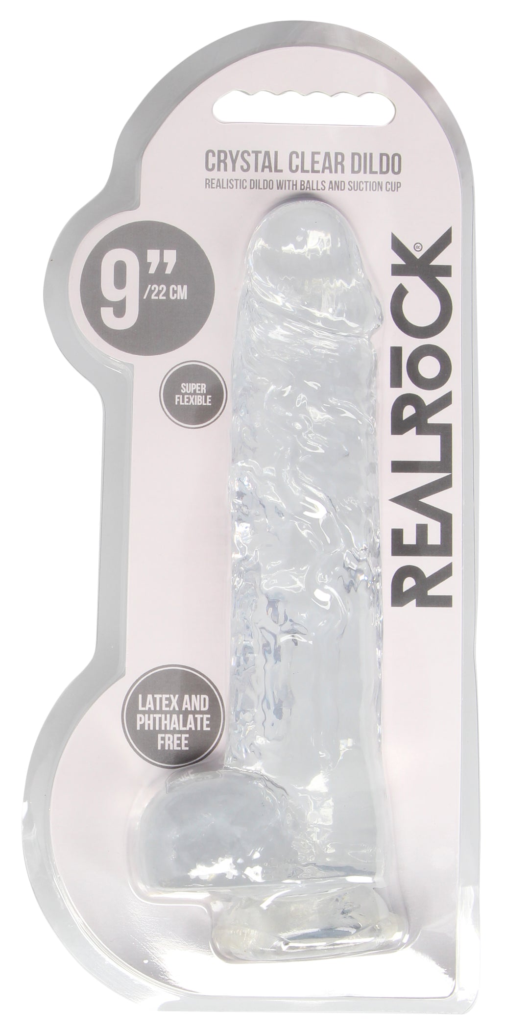 9 Inch Realistic Dildo With Balls - Translucent