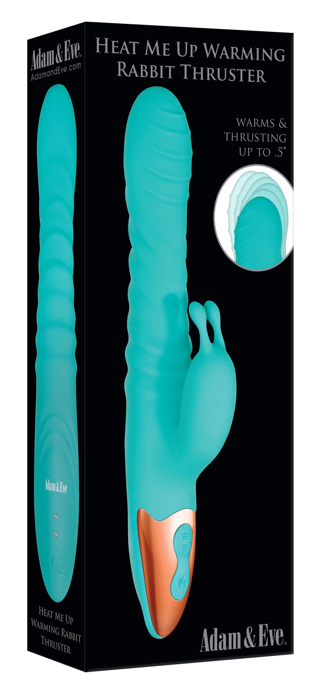 Heat Me Up Warming Rabbit Thruster - Aqua