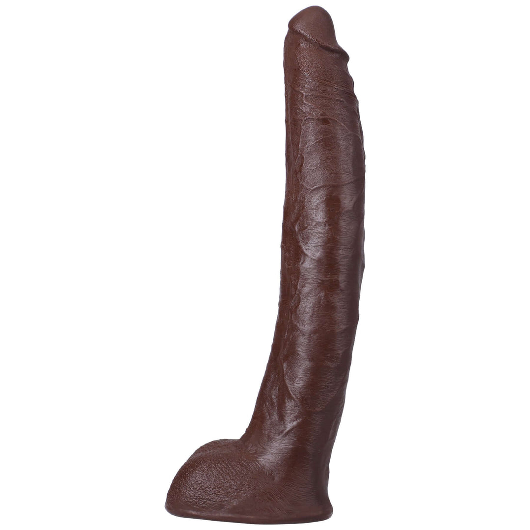 Signature Cocks - Damion Dayski - 12 Inch Ultraskyn Cock With Removable Vac-U-Lock Suction  Cup - Chocolate