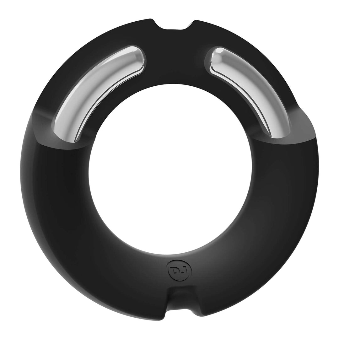 Merci - the Paradox - Silicone Covered Metal Cock  Ring - 50mm - Black