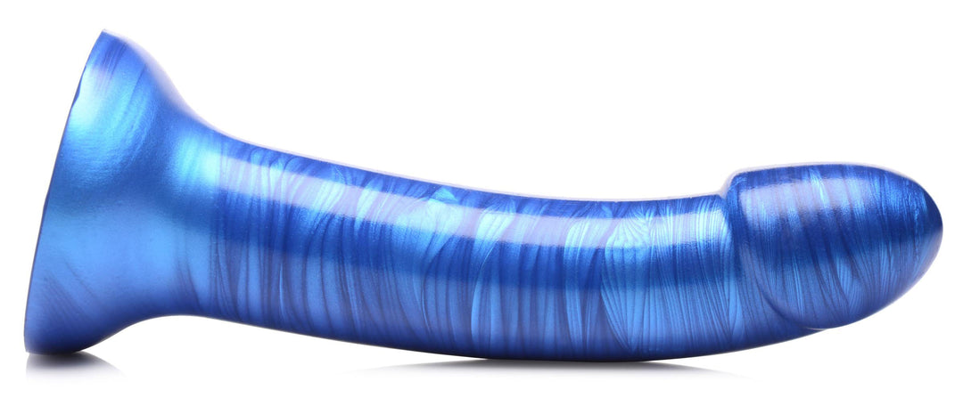 G-Tastic 7 Inch Metallic Silicone Dildo - Blue